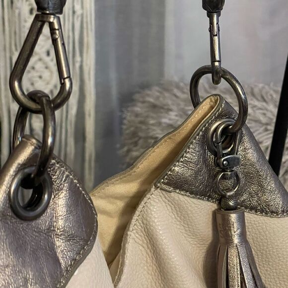 The Sak | Stone & Silver Color Block Indio Leather Hobo - Picture 8 of 11